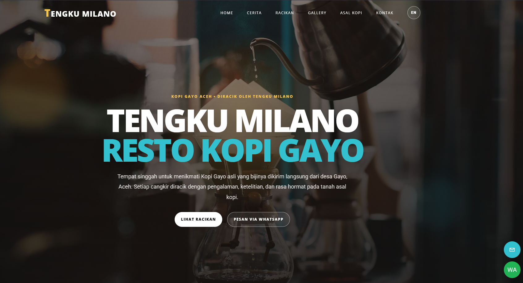 TENGKU MILANO | Resto Kopi Gayo Aceh