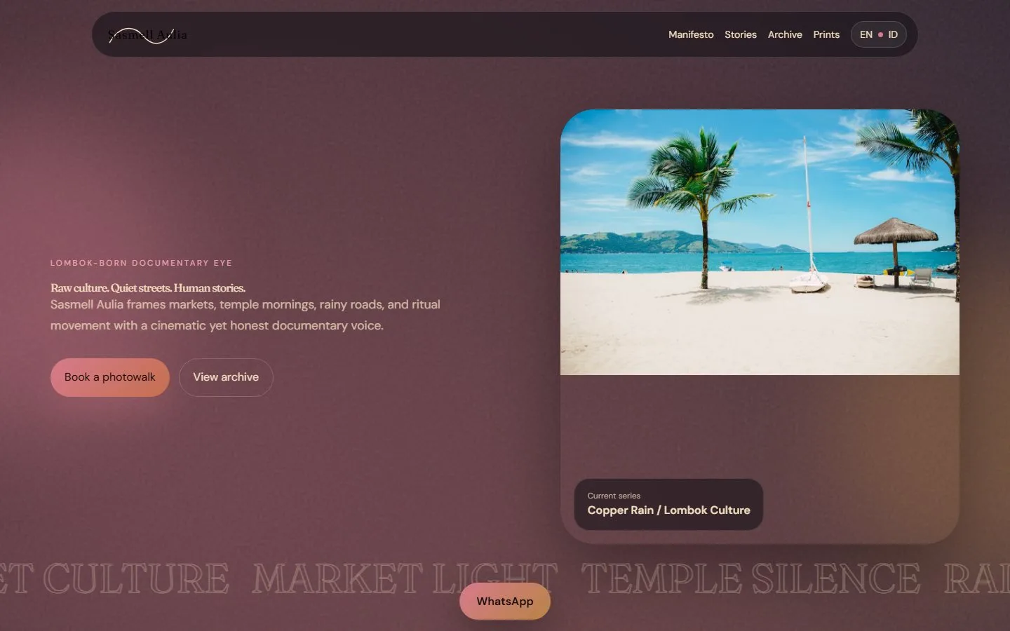 Sasmell Aulia — Bali Street & Culture Photographer